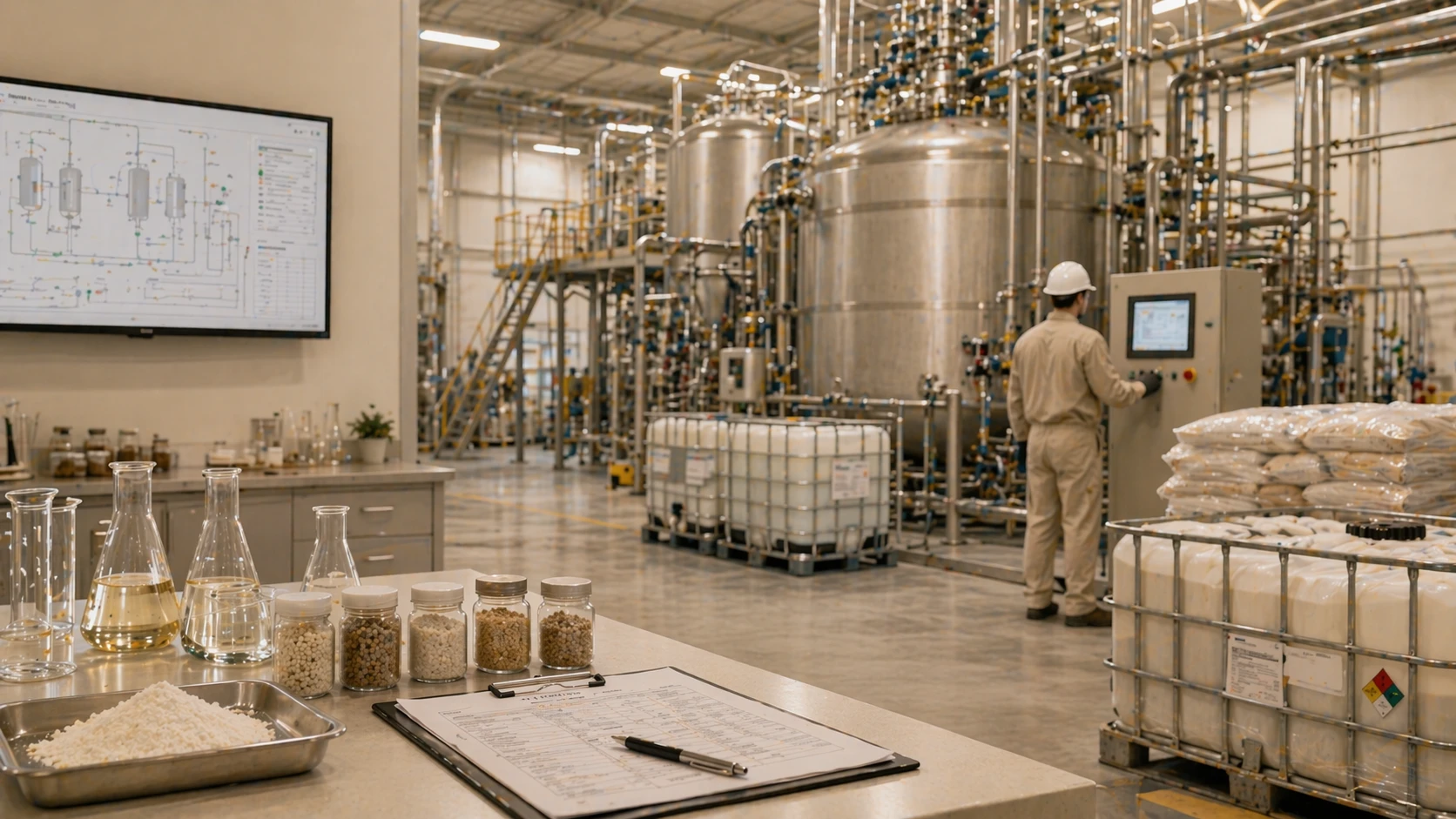 Chemical production and batch control workspace